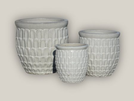 6051H25 - White Dragon Scale Pot Online Hot Sale