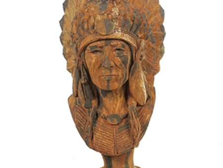 Indian Chief Bust Sculpture on Sale