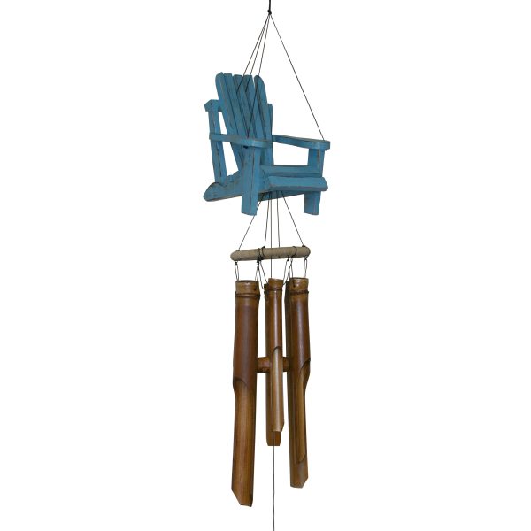 Weathered Beach Chair Breezy Wind Chime Supply