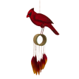 Wooden Cardinal Tumbled Glass Wind Chime Online Hot Sale