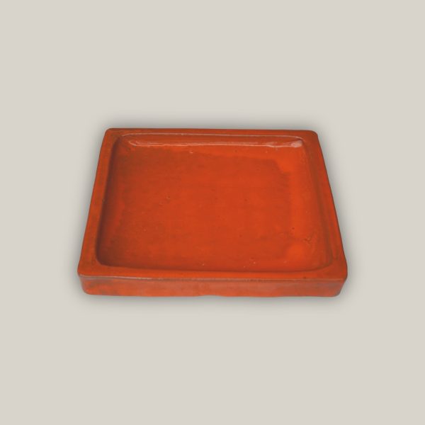 3127L23 - Square | Tropical Orange - Ceramic Clay Pot Saucers (8 -15 ) Online Hot Sale