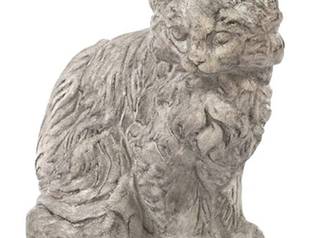 Sitting Furry Cat Sculpture For Cheap