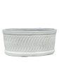 8435N43 - Antique White Athena Wide Oval Ceramic Planter Fashion