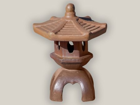 9831C32FS - Unglazed Ceramic Pagoda Lantern Accent FREE SHIPPING Online