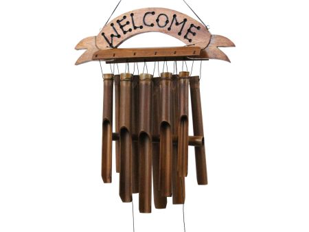 Welcome Sign Bamboo Wind Chime Discount