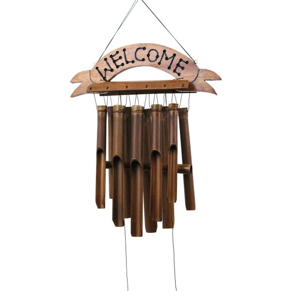 Welcome Sign Bamboo Wind Chime Discount