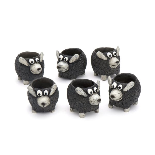 Mini Baby Black Lamb Blobhouse Planters, Set of 6 Discount