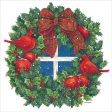 ART1111B - Pomegranate Christmas Wreath - 12x12 Discount