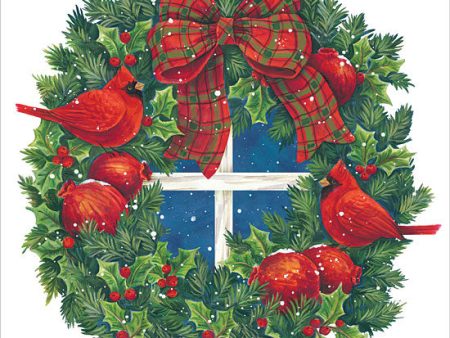 ART1111B - Pomegranate Christmas Wreath - 12x12 Discount