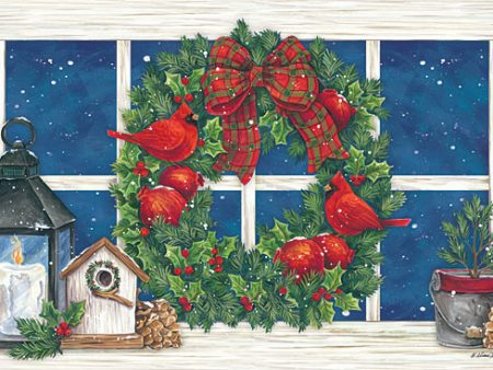 ART1111A - Pomegranate Christmas Wreath - 18x12 For Discount